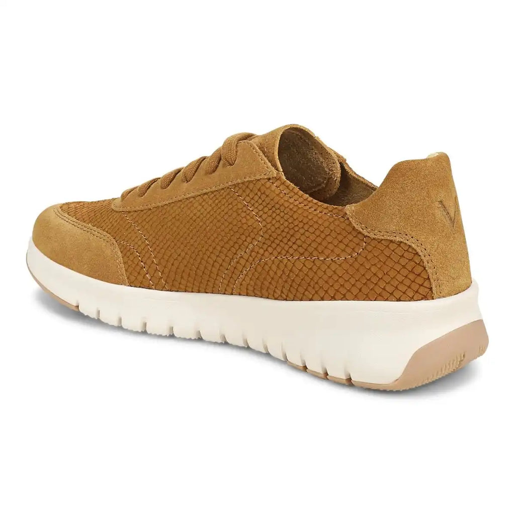 Uptown Sneaker Golden Brown Snake Embossed Nubuck