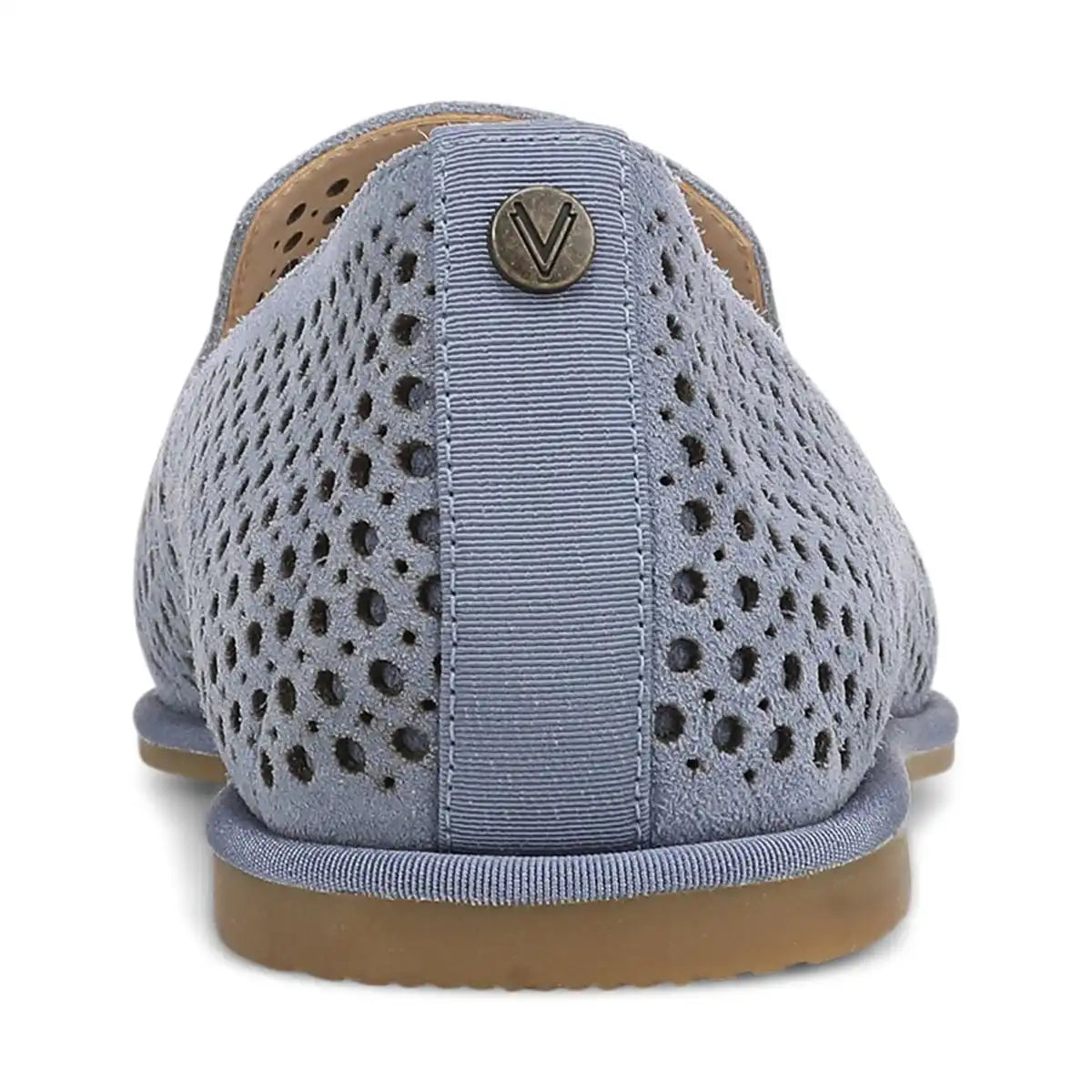 Willa 2.0 Perf Slip on Flat Pacific Blue Suede
