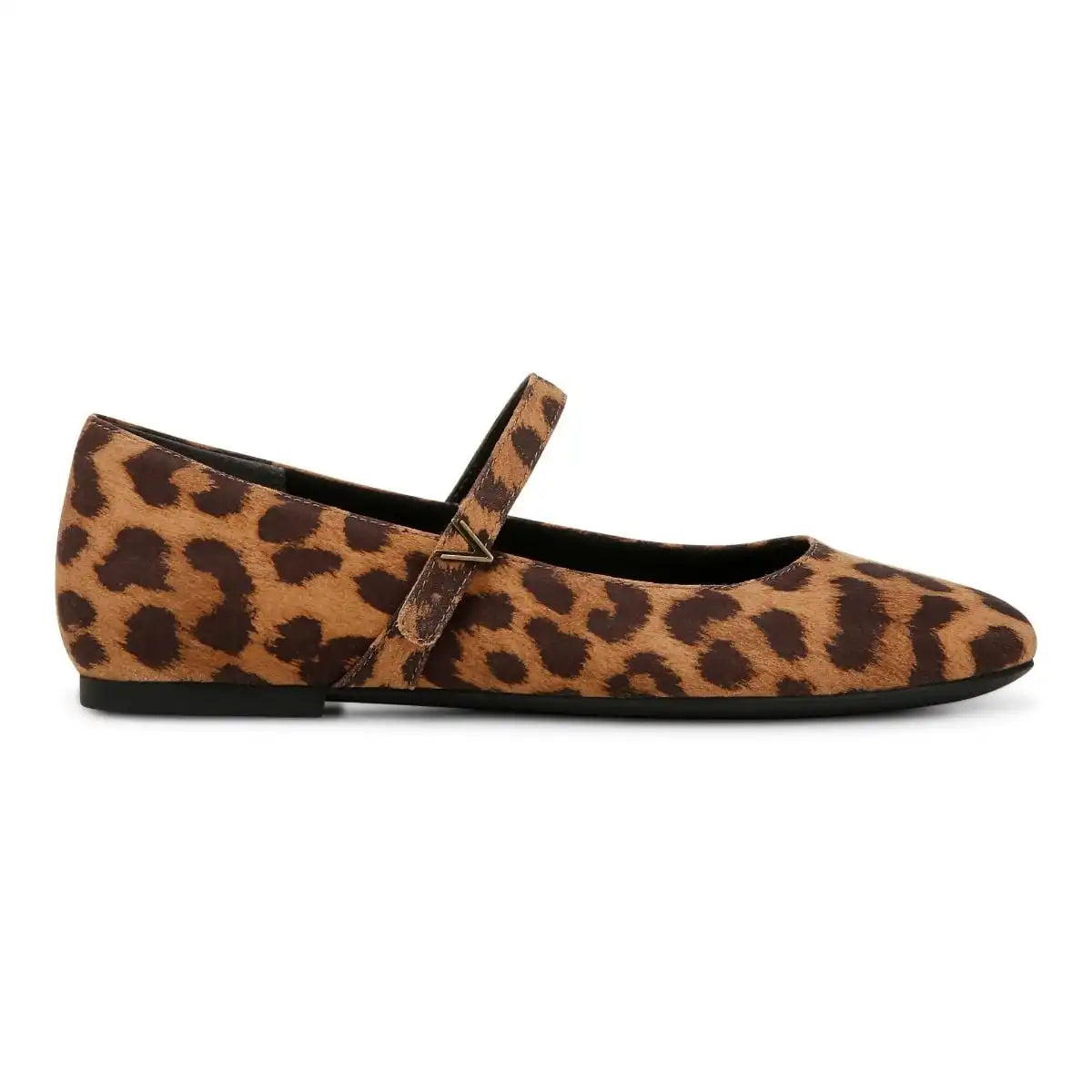 Alameda Mary Jane Flat Tan Leopard Print Suede