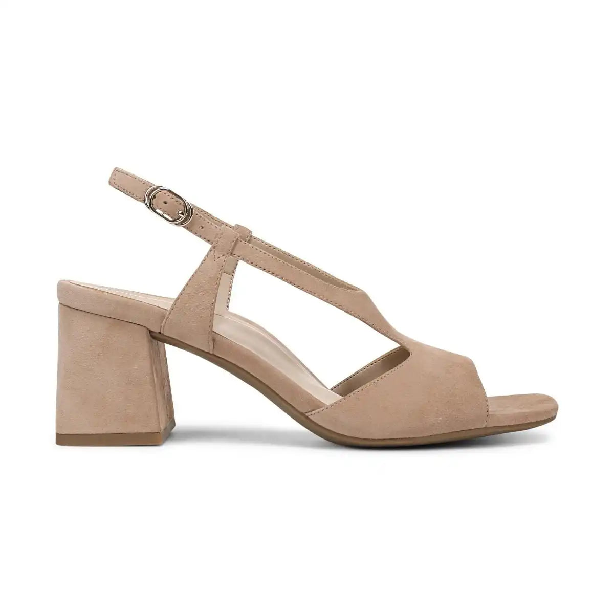 Raquel Heeled Sandal Desert Sand Suede