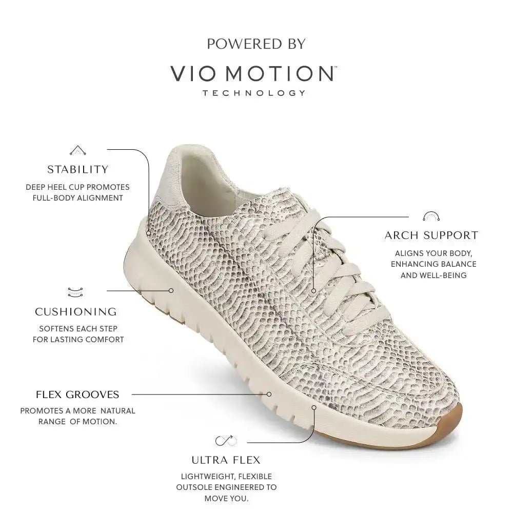 Uptown Sneaker Ivory Python Print Leather