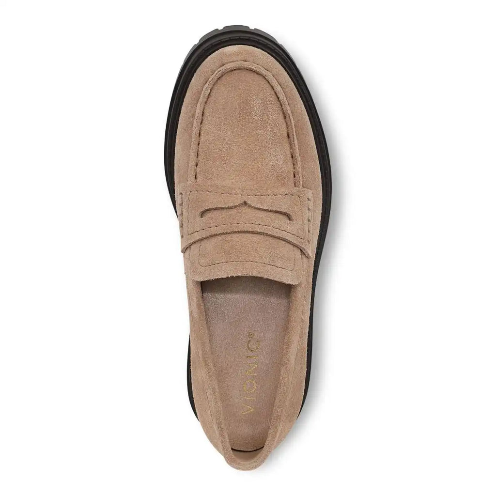 Georgia Lug Sole Loafer Desert Sand Suede