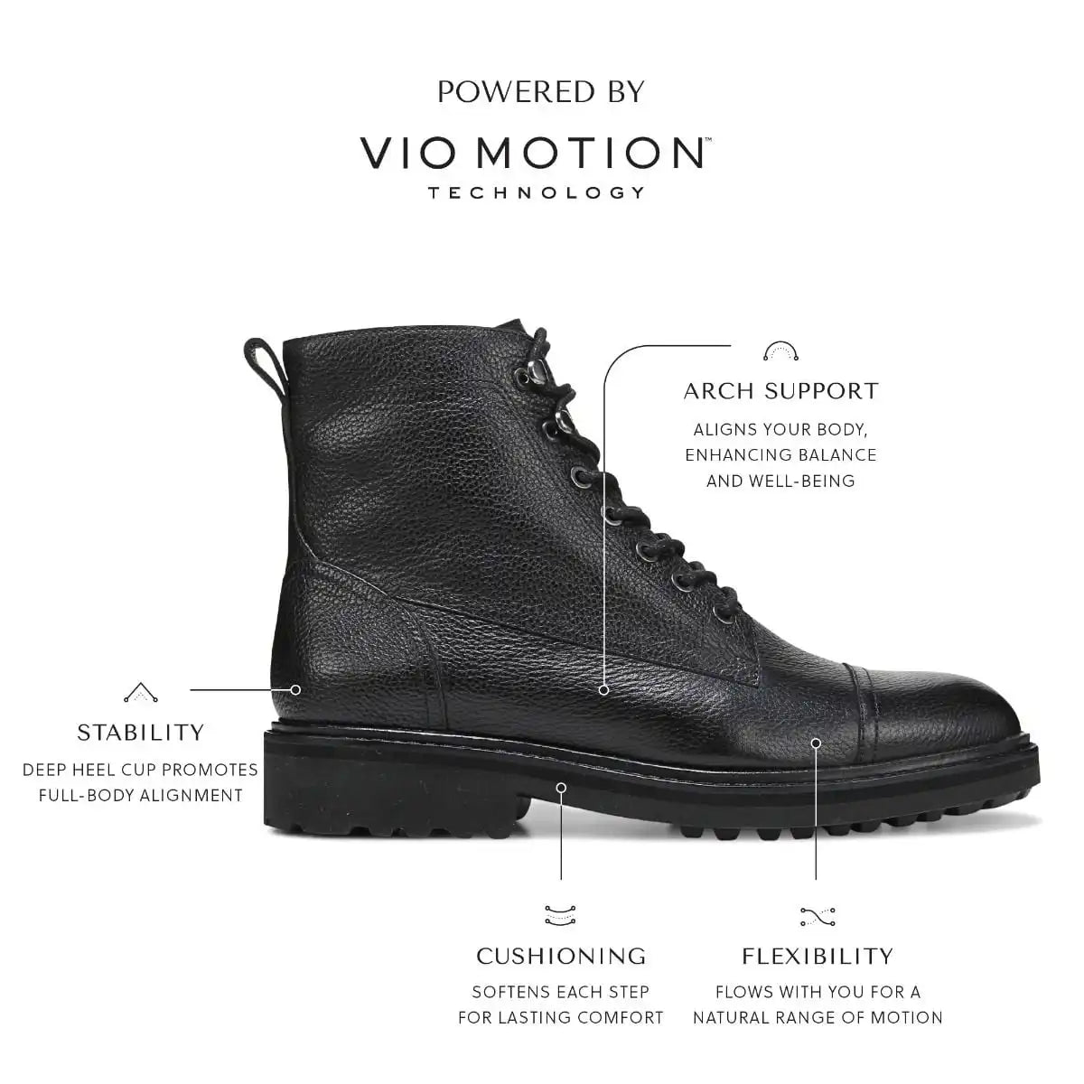 Livermore Lace Up Boot Black Leather