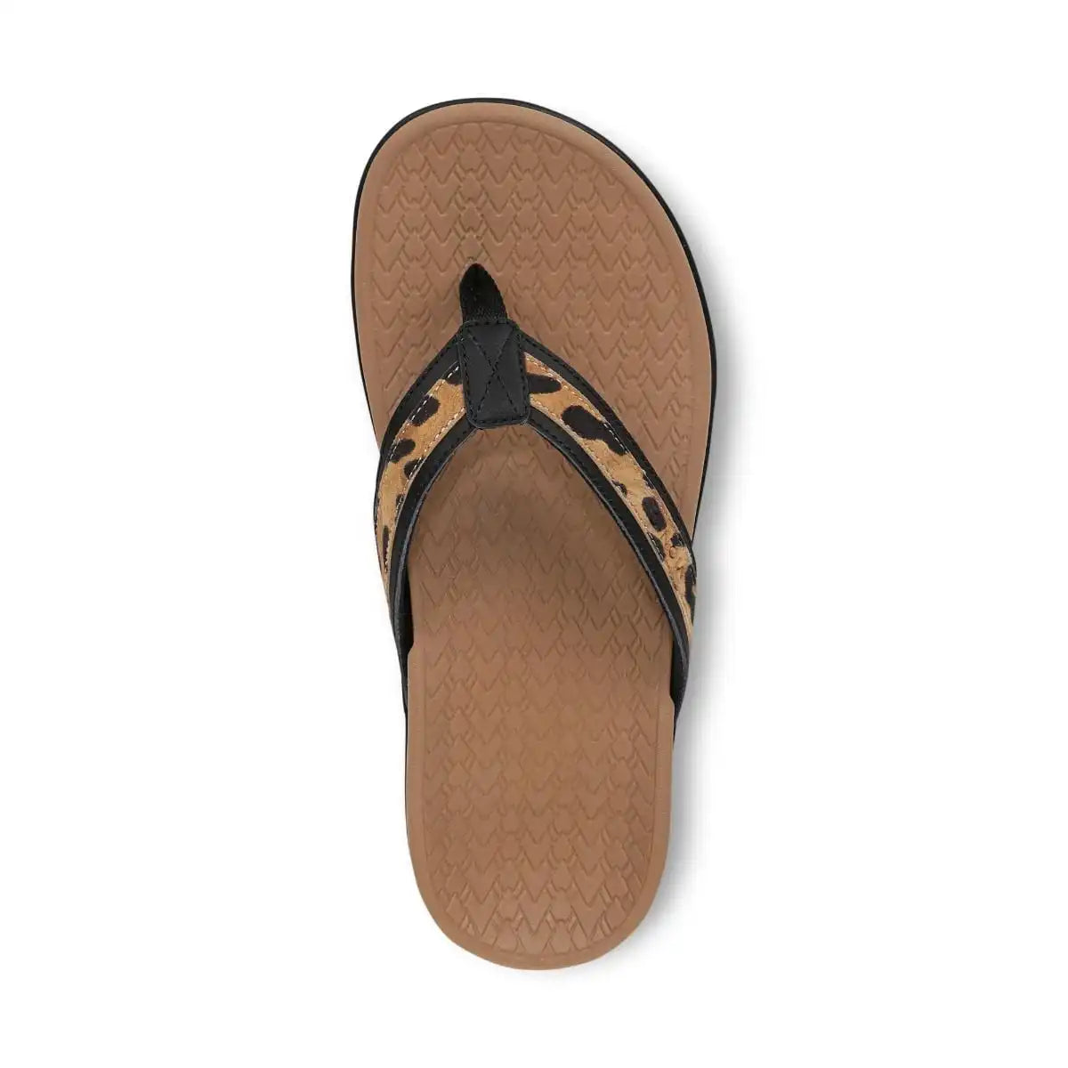 Tide 2.0 Toe Post Sandal Black Leopard Print Suede