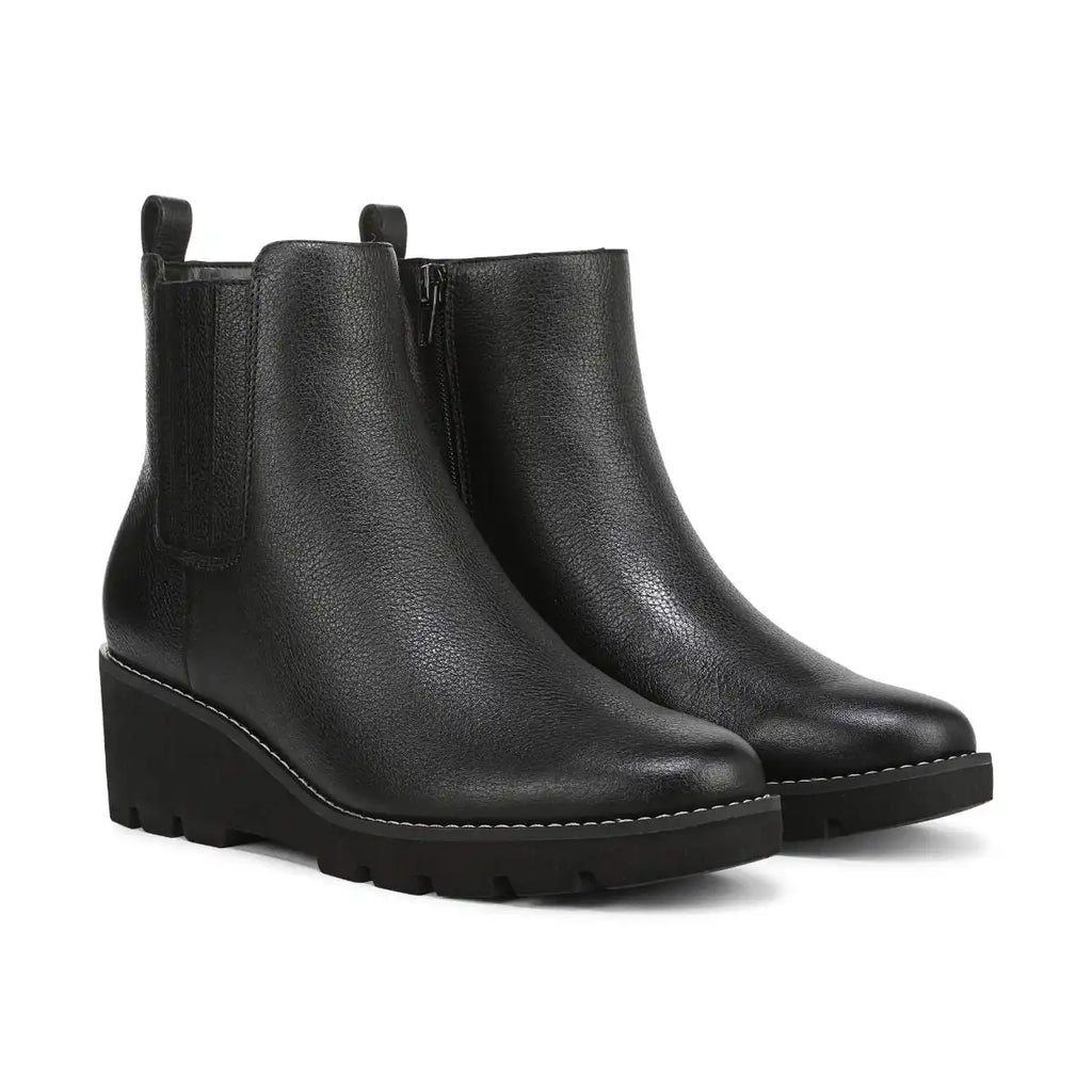 Aria 2.0 Wedge Ankle Bootie Black Leather