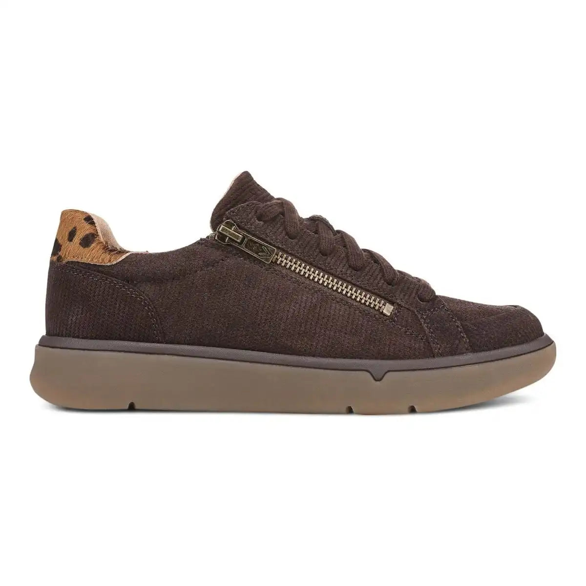 City Walk AXS Sneaker Chocolate Ganache Ribbed Suede