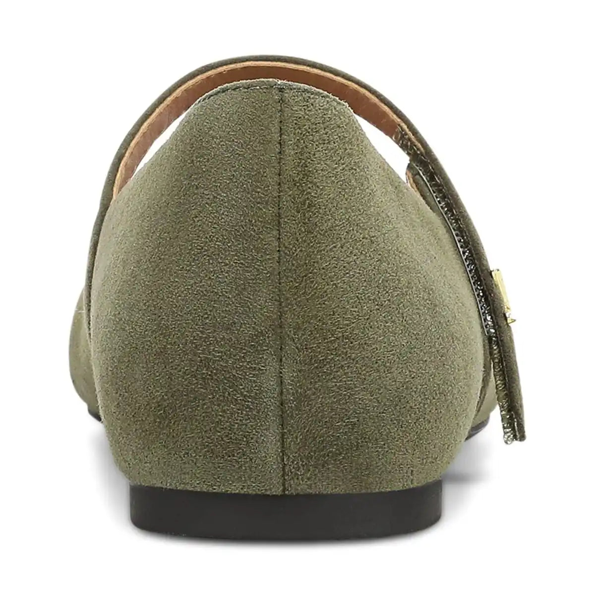 Alameda Mary Jane Flat Dark Olive Suede