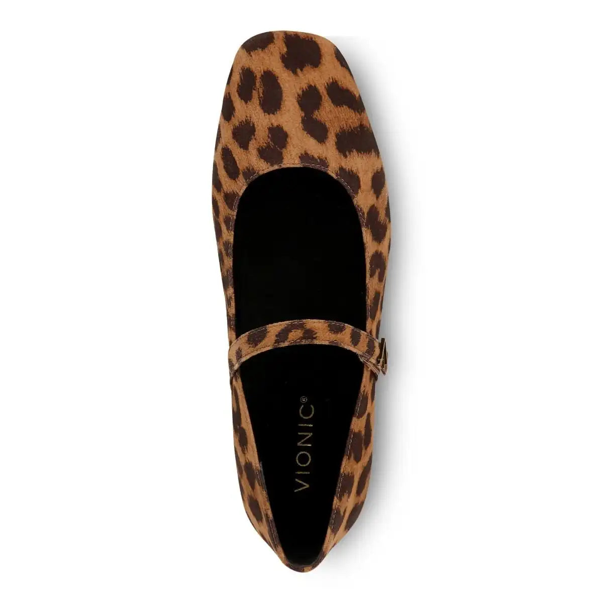 Alameda Mary Jane Flat Tan Leopard Print Suede