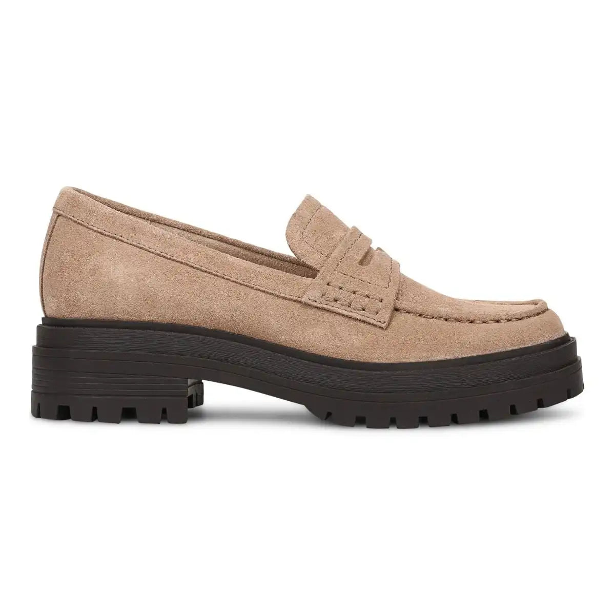 Georgia Lug Sole Loafer Desert Sand Suede