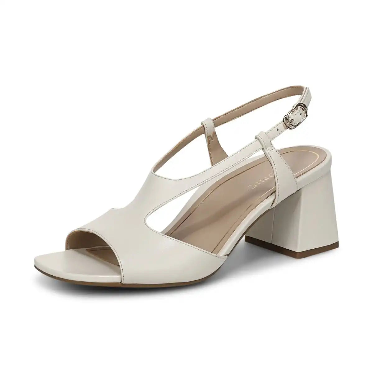 Raquel Heeled Sandal Ivory Leather