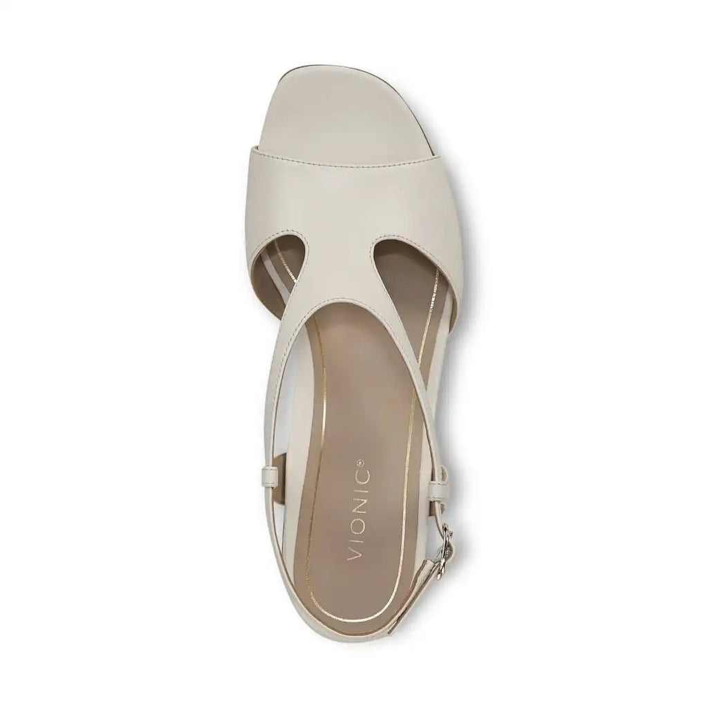 Raquel Heeled Sandal Ivory Leather