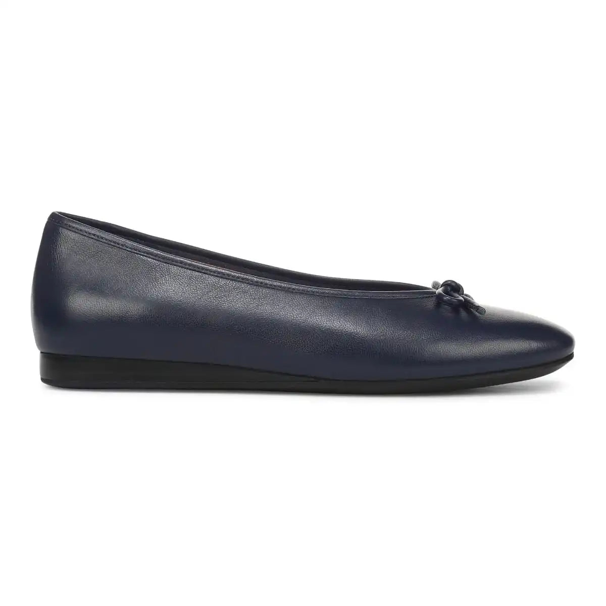 Larissa Wedge Flat Navy Blazer Leather
