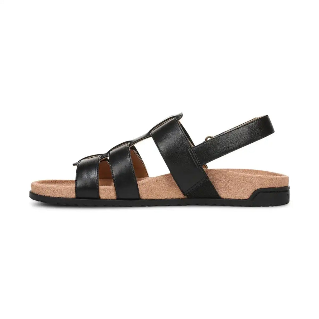 Eureka Strappy Sandal Black Leather