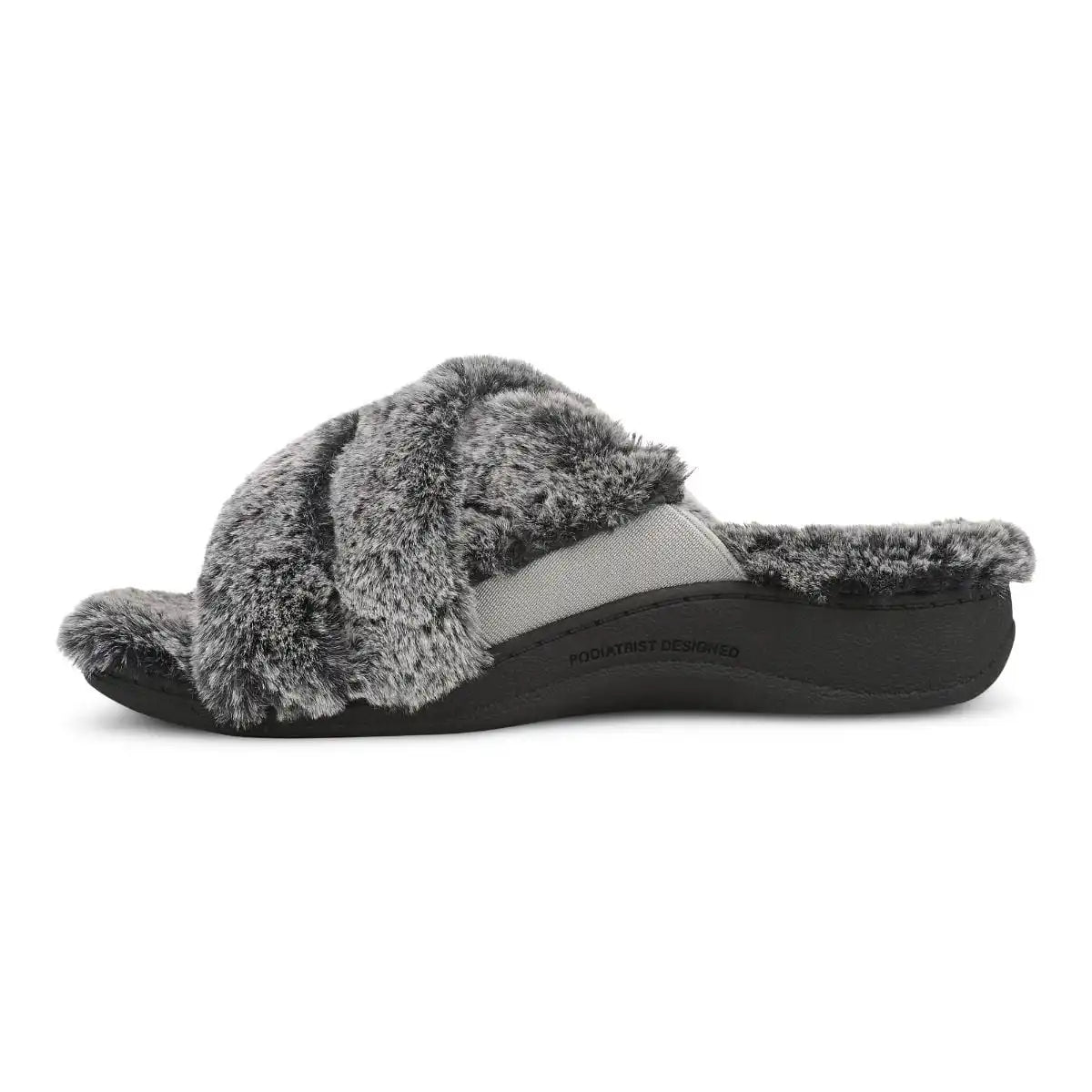 Relax II Slippers Dark Grey Fur