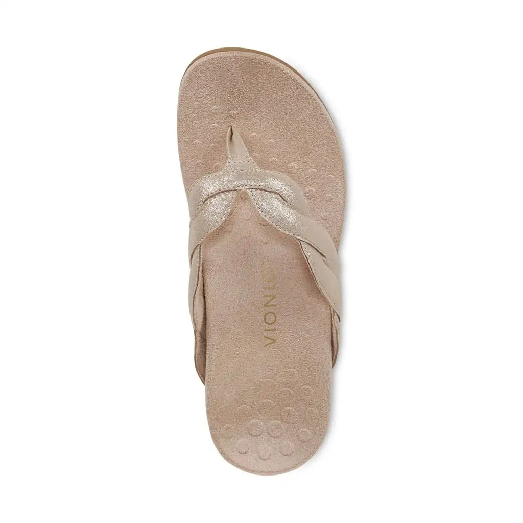 Bella Braid Toe Post Sandal Gold Shimmer Leather