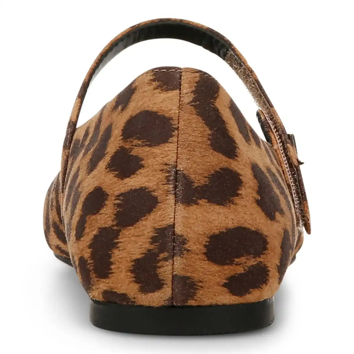 Alameda Mary Jane Flat Tan Leopard Print Suede