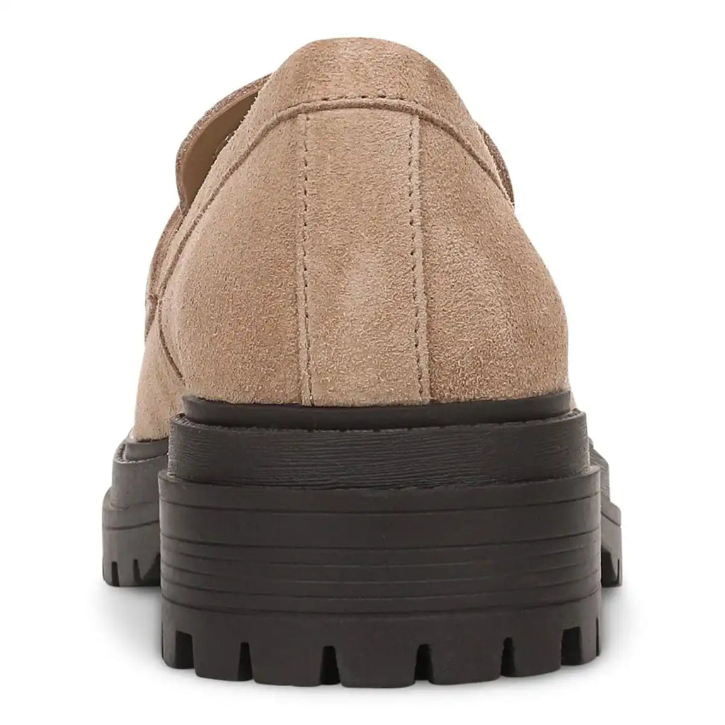 Georgia Lug Sole Loafer Desert Sand Suede