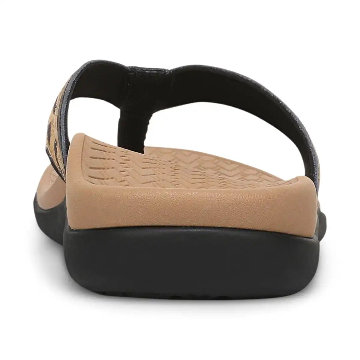 Tide 2.0 Toe Post Sandal Black Leopard Print Suede