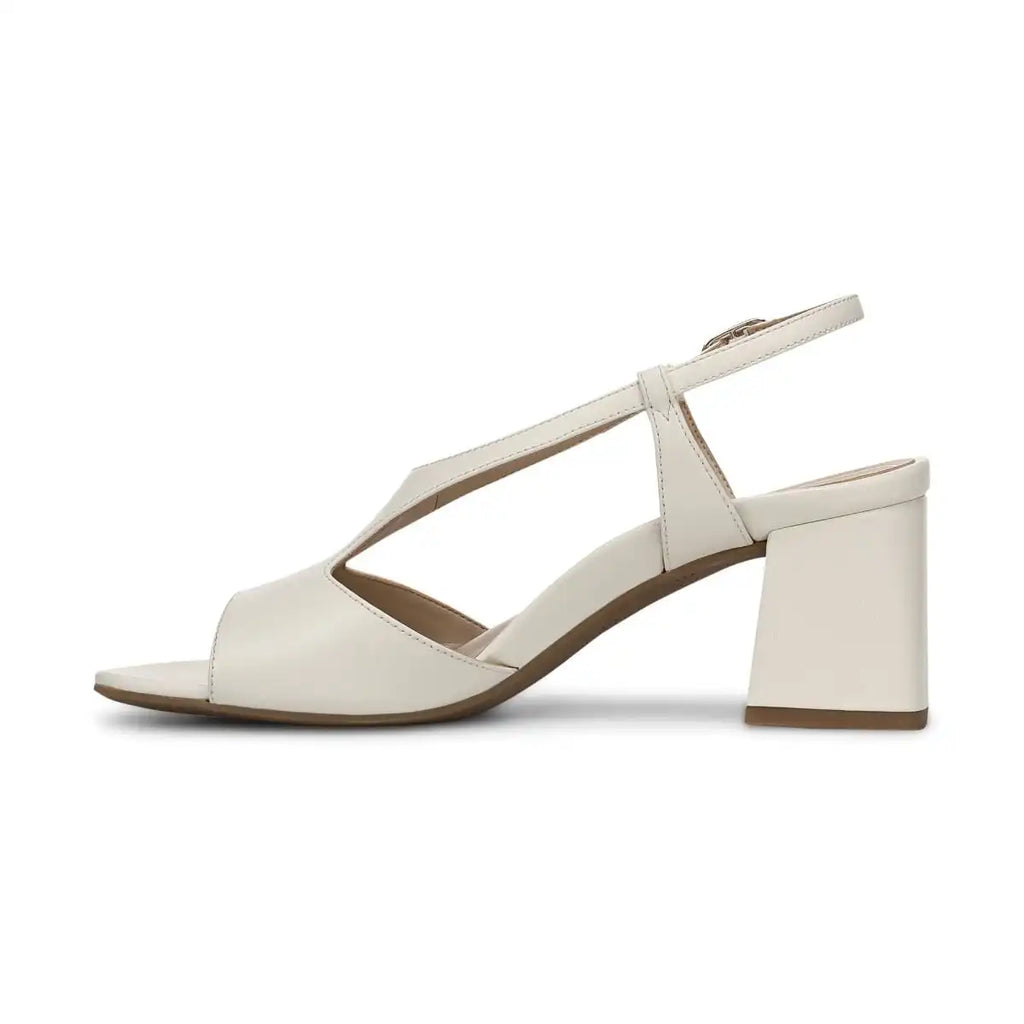Raquel Heeled Sandal Ivory Leather