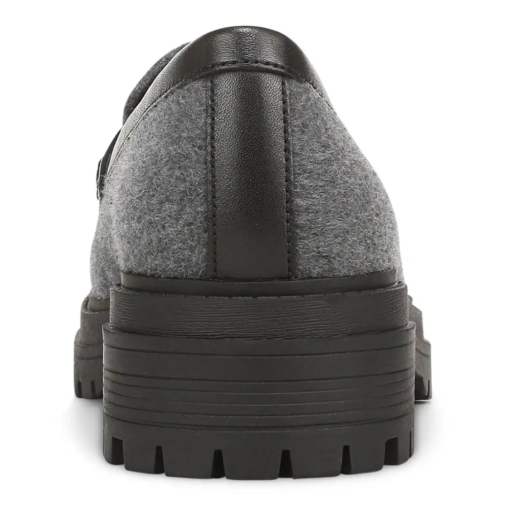 Georgia Lug Sole Loafer Dark Grey Wool Flannel