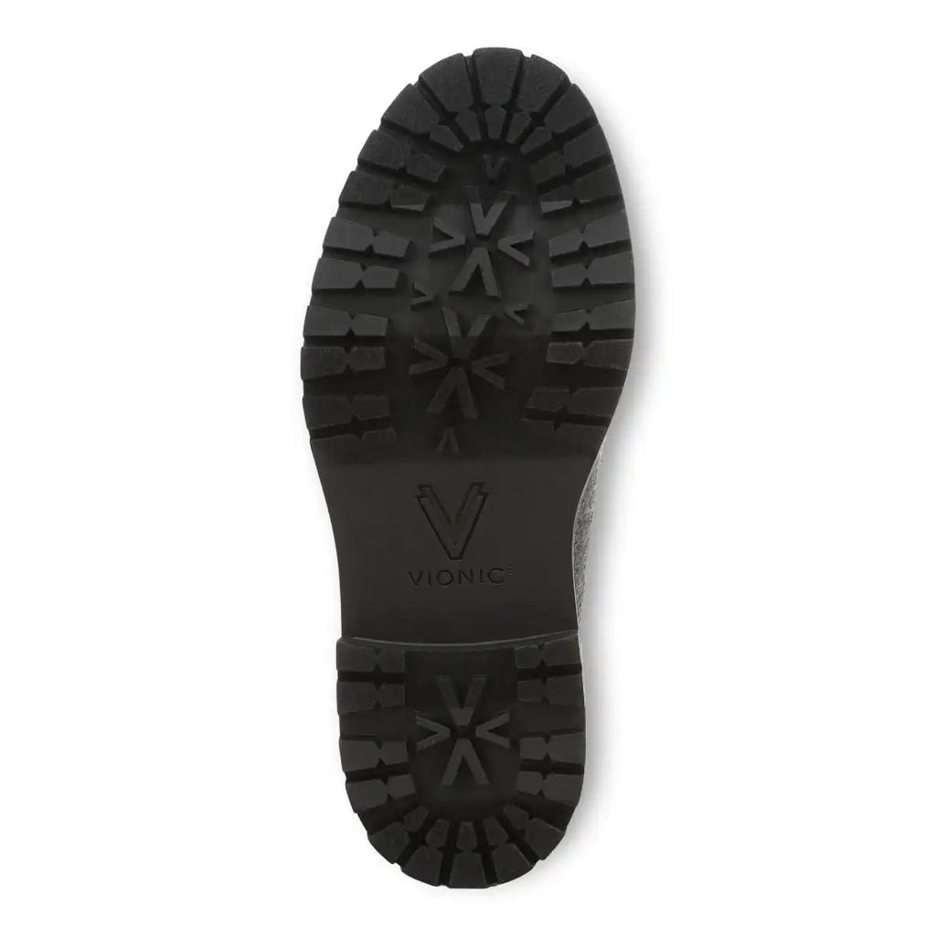 Georgia Lug Sole Loafer Dark Grey Wool Flannel