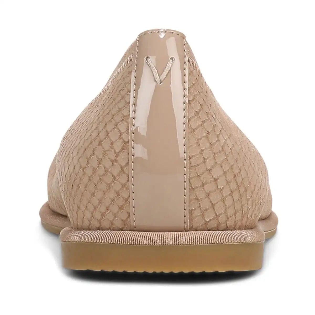 Caroll 2.0 Ballet Flat Desert Sand Snake Embossed Nubuck