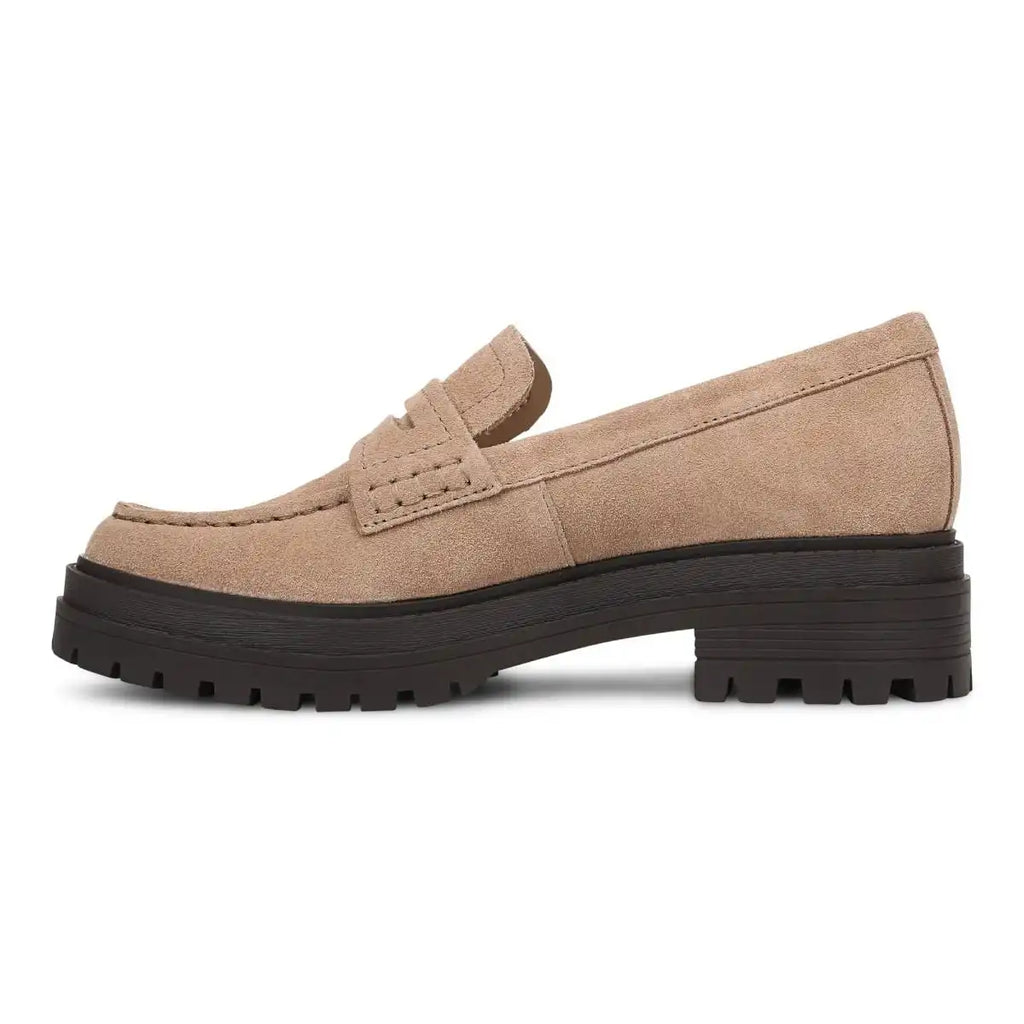 Georgia Lug Sole Loafer Desert Sand Suede